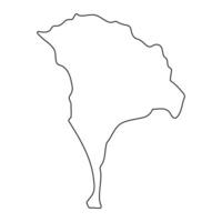 Kween district map, administrative division of Uganda. illustration. vector
