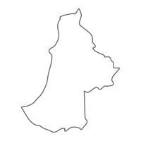 Mbarara district map, administrative division of Uganda. illustration. vector