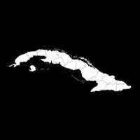 Cuba map with administrative divisions. illustration. vector