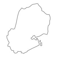 Kasese district map, administrative division of Uganda. illustration. vector