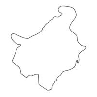 Nebbi district map, administrative division of Uganda. illustration. vector