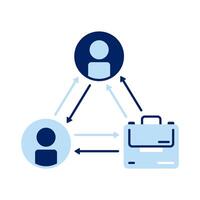 User Icon Featuring Communication at Work for Enhanced Collaboration vector
