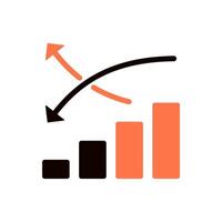 Business Growth Icon Featuring Chart and Analysis for Data-Driven Success vector