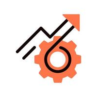 Up Arrow Icon Representing Business Growth Mechanism for Innovative Solutions vector