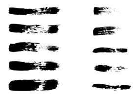 black paint, ink brush stroke, brush. Dirty artistic design element, box, frame or background for text. vector