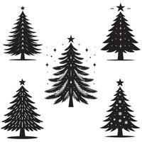 A simple yet elegant silhouette of a pine tree vector