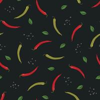 Chili pepper pattern. Good for fabric, wrapping, background vector