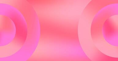 Set of gradient 3d pink background with circle shape. Template backdrop design. vector