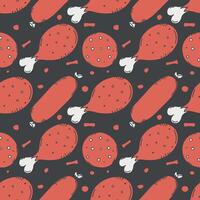 seamless meAt Pattern. Doodle meat background. illustration with meat products icons vector
