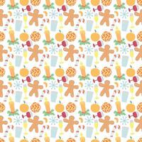 Seamless cHristmas pAttern. New year background. Colored illustration with christmas icons vector