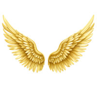 Golden Angel Wings Heavenly Symbol Religious Spiritual Design Element Graphic png