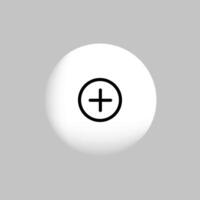 A white ball with a plus sign on it vector