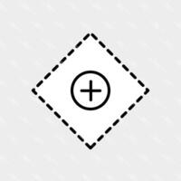 A plus sign icon on a white background vector