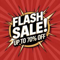 This Flash Sale Offers Up to 70 on red background photo
