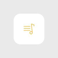 A music note icon on a white background vector