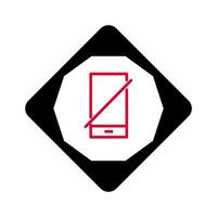 No phone allowed sign illustration vector
