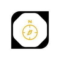 A compass icon on a white background vector