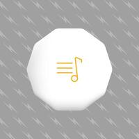 A music note icon on a gray background vector