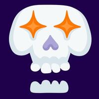 skull shape halloween icon vector