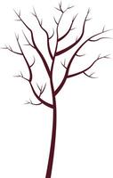 A tree without leaves. Winter. vector