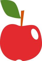 Red apple in cartoon style. vector