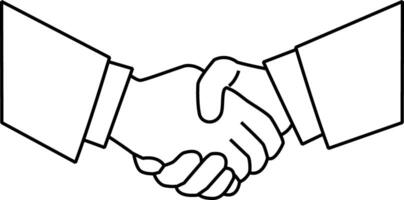 Handshake. Outline icon. vector