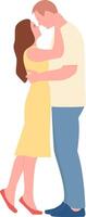 Man and woman hugging. vector