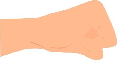 Hand clenched into a fist. vector