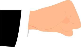 Fisted hand in business suit. vector