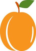 Apricot in cartoon style. vector