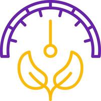 Eco Gauge Line Two Color Icon vector