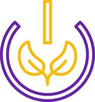Eco Power Button Line Two Color Icon vector