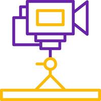 Tripod Camera Line Two Color Icon vector