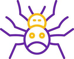 Spider Line Two Color Icon vector