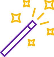 Magic Wand Line Two Color Icon vector
