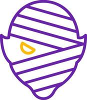 Mummy Line Two Color Icon vector