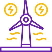 Renewable Energy Line Two Color Icon vector