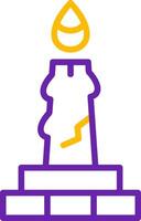 Candle Line Two Color Icon vector