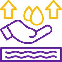 Save Water Line Two Color Icon vector