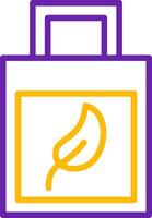Eco Bag Line Two Color Icon vector