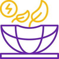 Sustainable Energy Line Two Color Icon vector