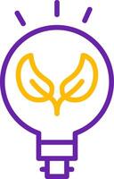 Energy Saving Line Two Color Icon vector