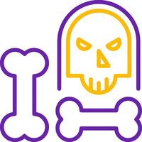Bones Line Two Color Icon vector