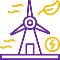 Windmill Line Two Color Icon vector