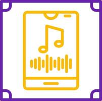 Vertical Rhythm Line Two Color Icon vector