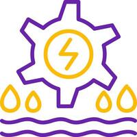 Hydro Power Line Two Color Icon vector