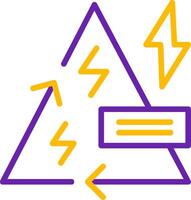 Recycle Energy Line Two Color Icon vector