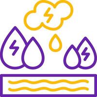 Ocean Energy Line Two Color Icon vector