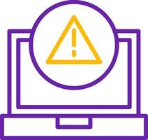 Error Line Two Color Icon vector