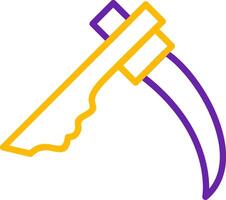 Scythe Line Two Color Icon vector